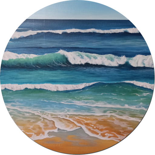 Meer: Sandstrand mit Wellen im Meer